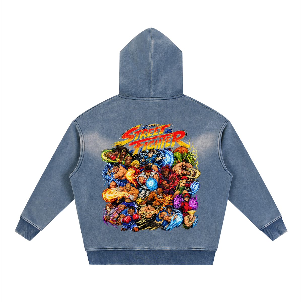 Street Fighter Two-way Zipper Boxy Hoodie