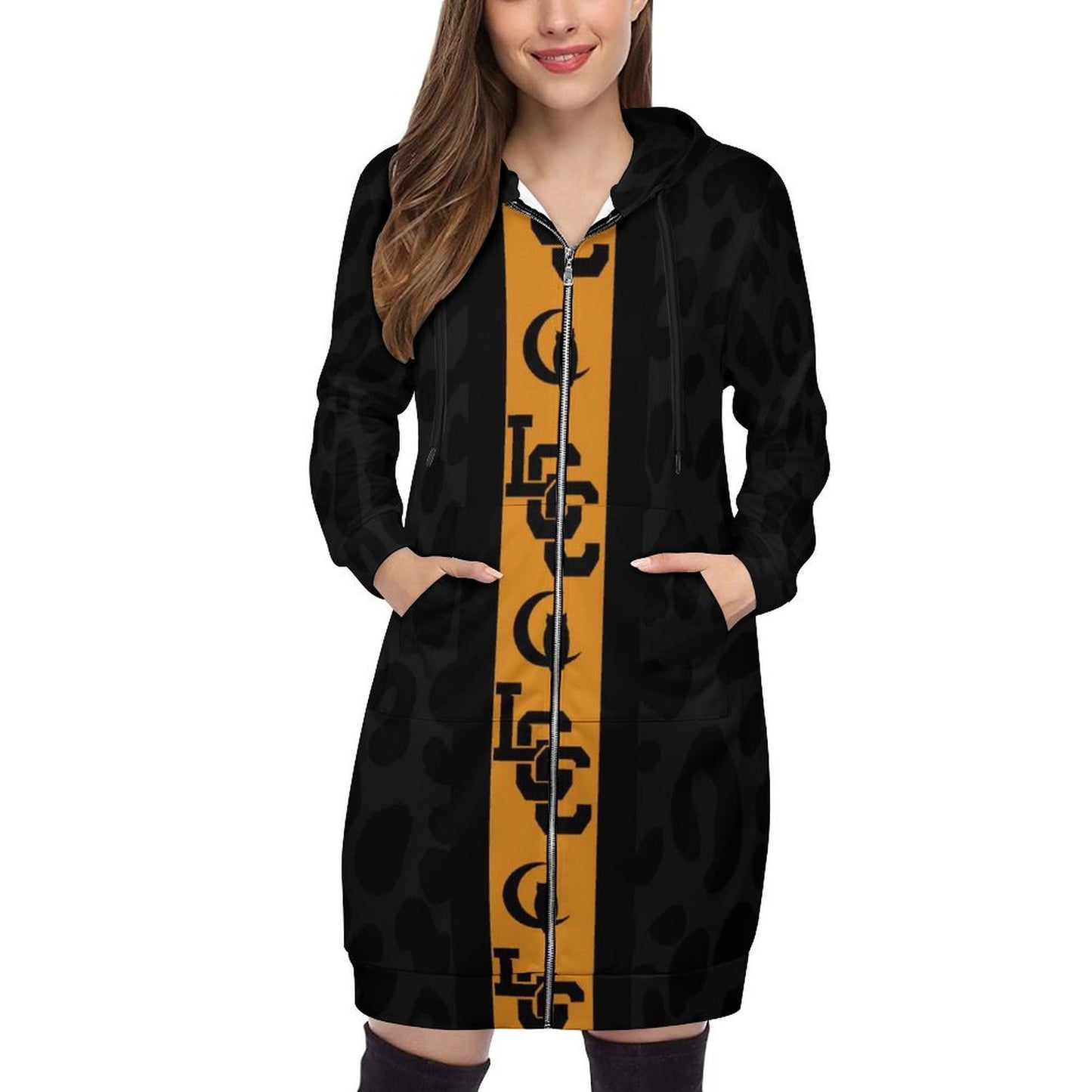 JAGUAR Women's Hooded Sweatshirt Dress
