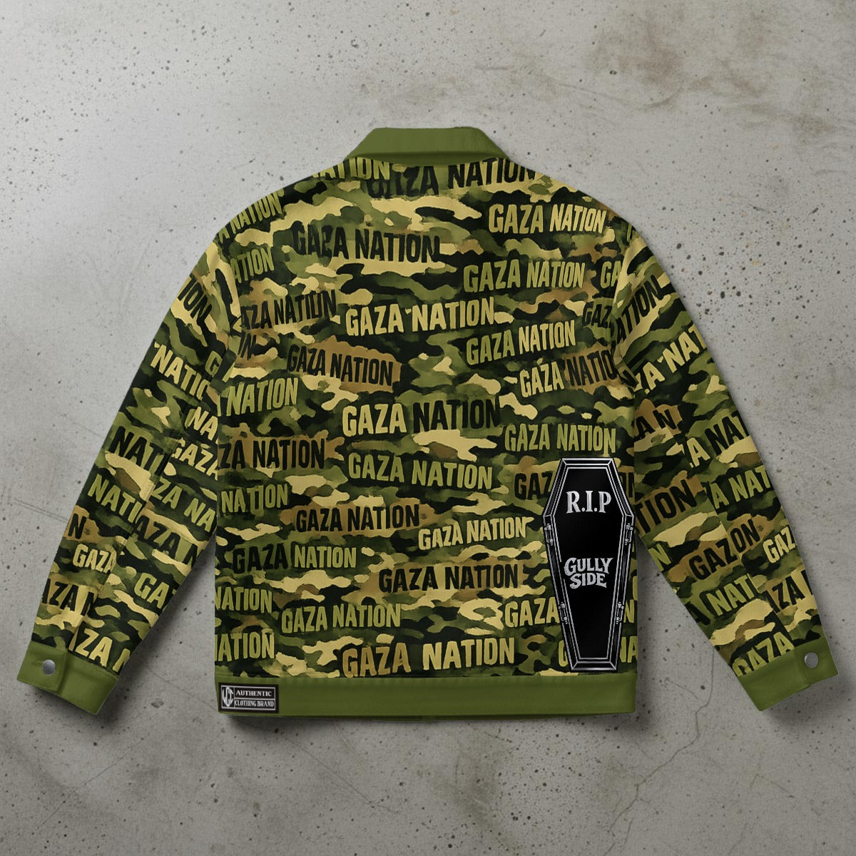 GAZA NATION Unisex Collared Jacket