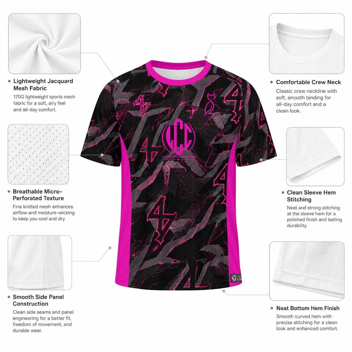 LCC WIZARD RADDISH Unisex Mesh Sports Jersey