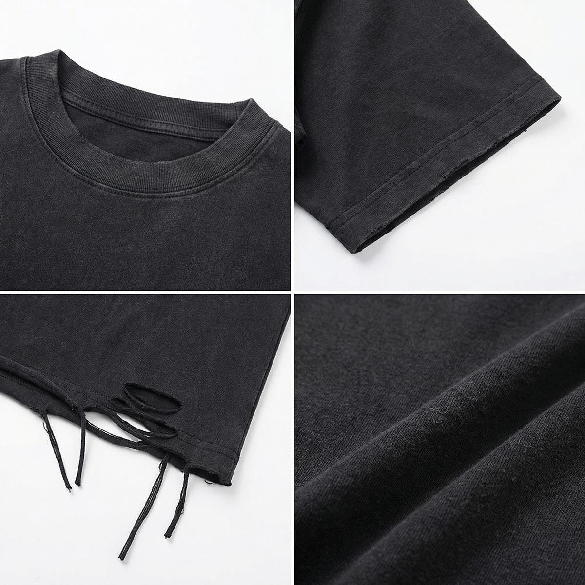 VATOS LOCOS Distressed Washed Oversized T-Shirt