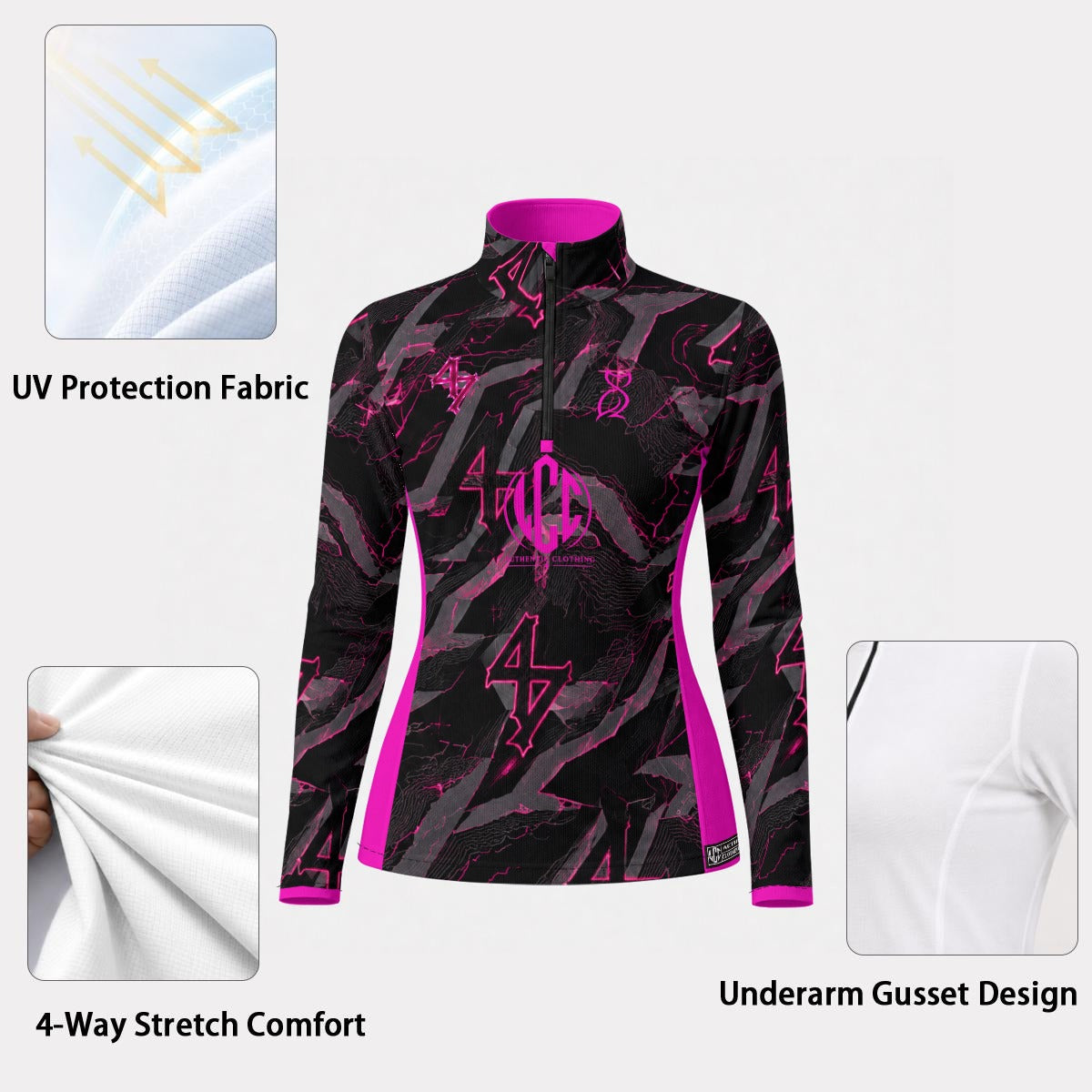 LCC WIZARD RADDISH Women's Stand-Collar Sport Jersey Long Sleeve