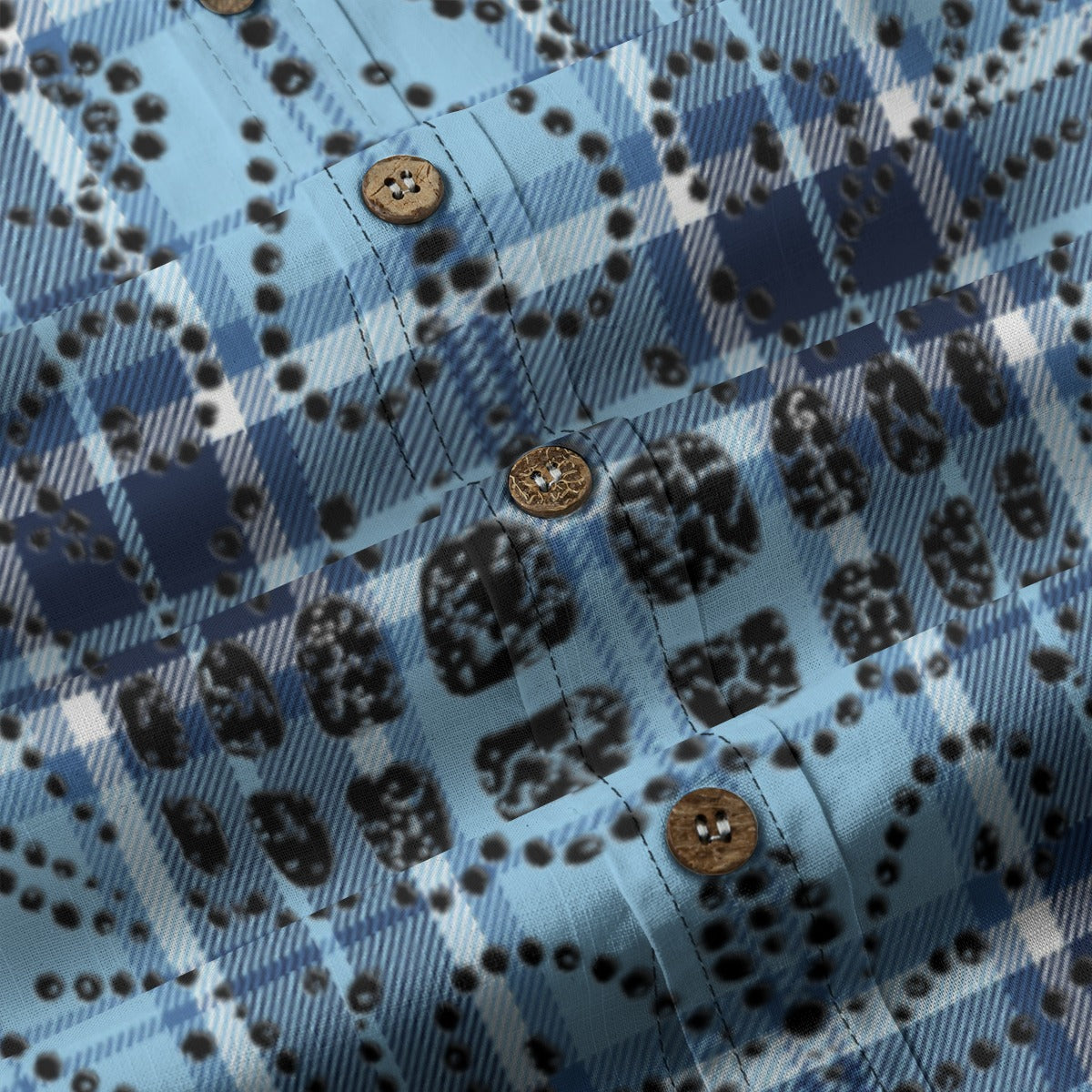 LOS CRIMINALES SKYBLUE Men's Casual Long Sleeve Shirt Cotton