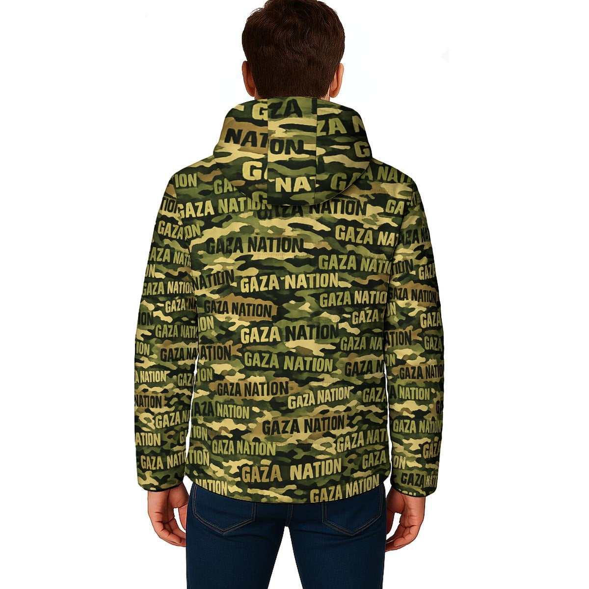 GAZA NATION Unisex Warm Hooded Jacket