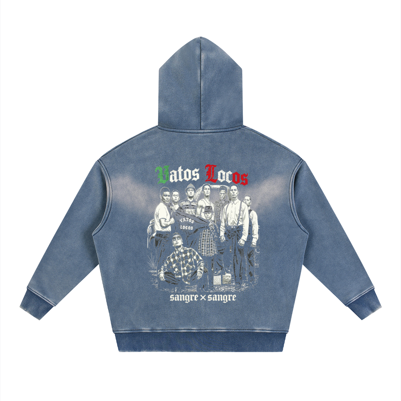 VATOS LOCOS Sunfade Two-way Zipper Boxy Fleece Hoodie