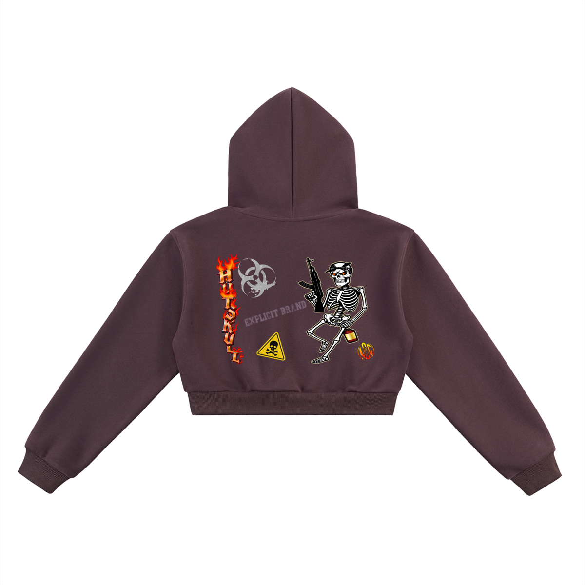 LCC HOTSKULL Essential Cropped Hoodie