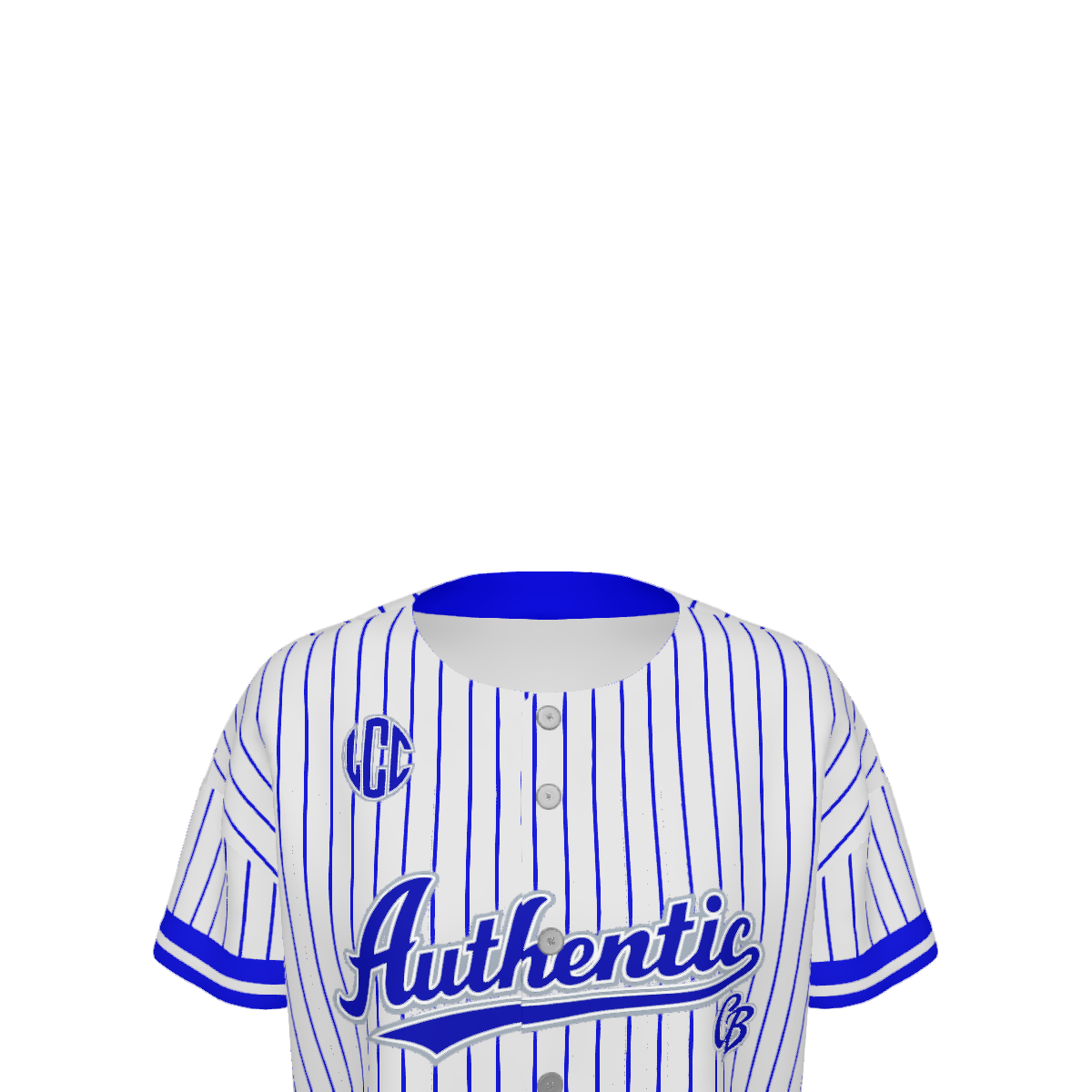 AUTHENTIC LEAGUE WHTBLUE Women’s Short Sleeve Baseball Jersey