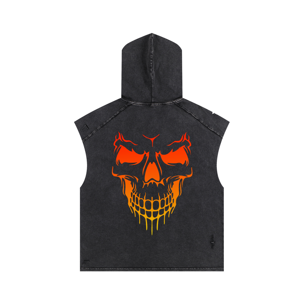LCC HOTSKULL Snow Washed Boxy Hooded Tank Top