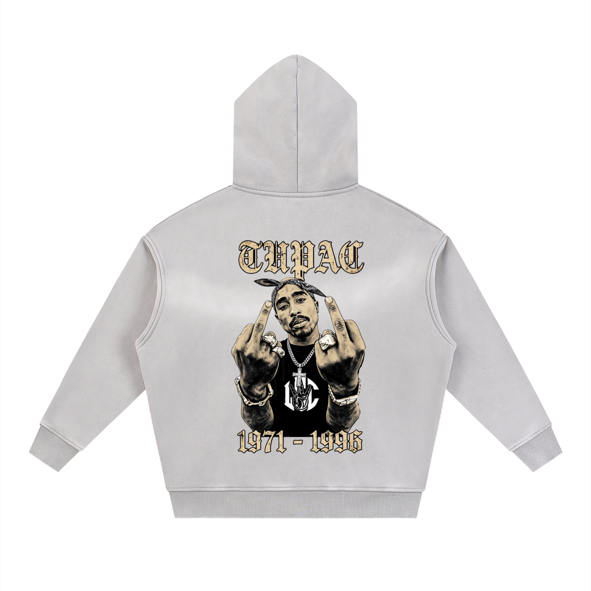 TUPAC Sunfade Zipper Boxy Hoodie
