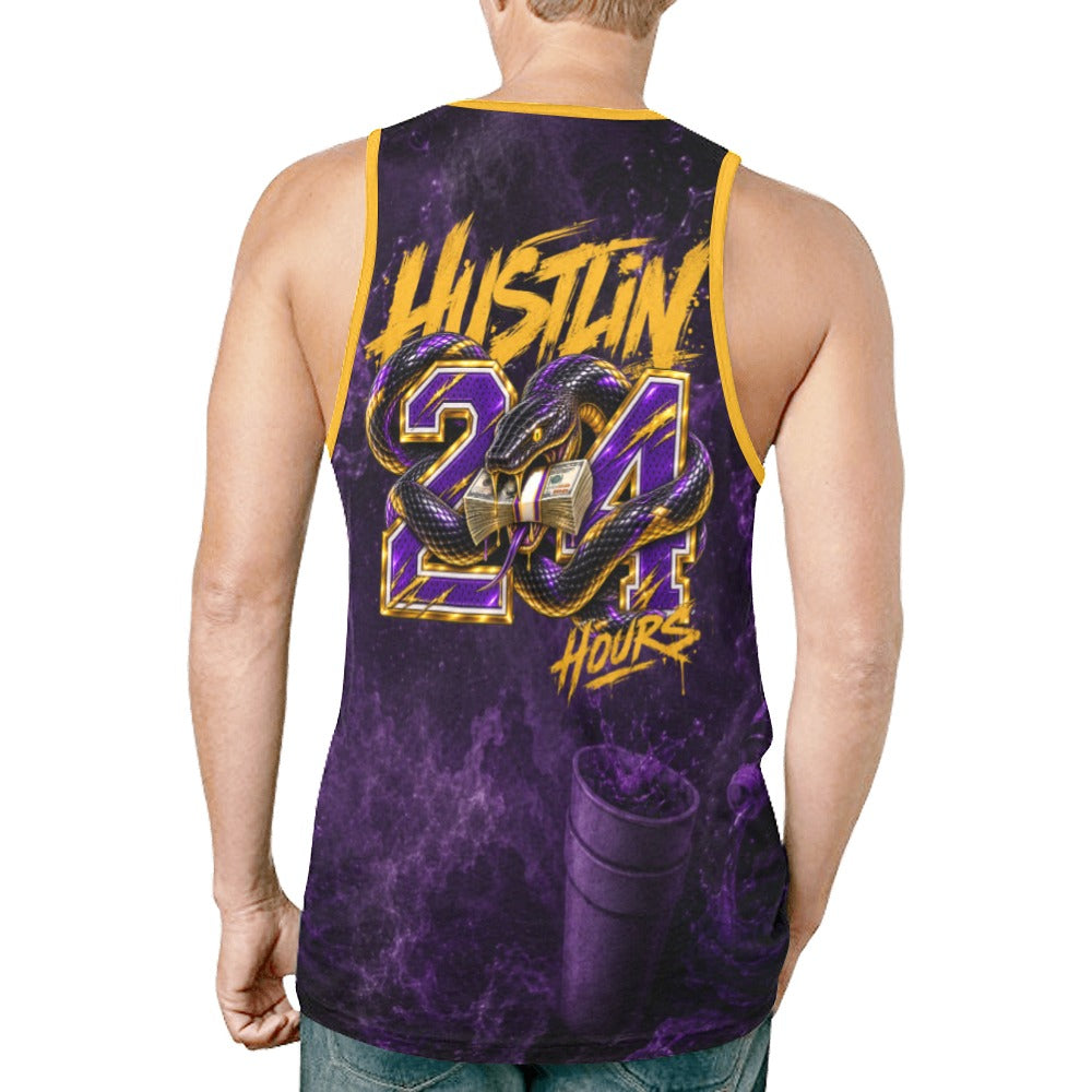 HUSTLIN 24 HOURS Tank Top for Men