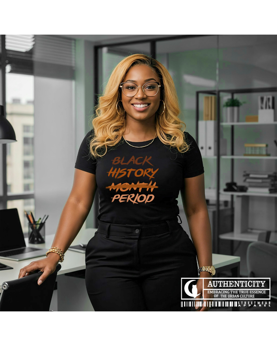 BLACC HISTORY PERIOD LadiesT-Shirt