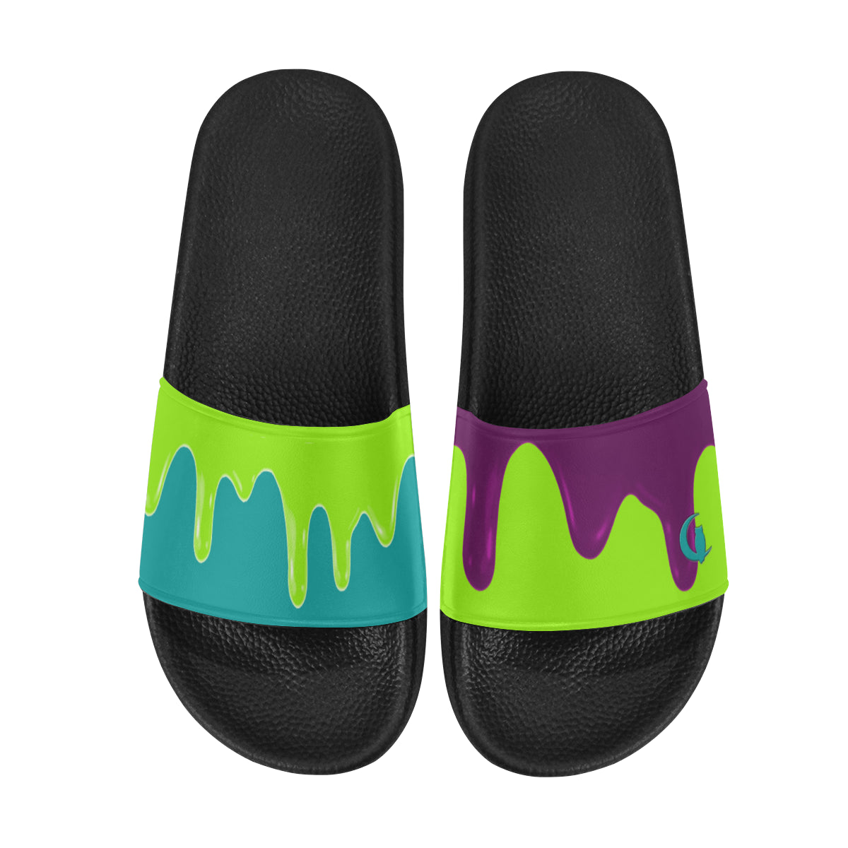 PURPLE DRIPPIN Women's Slide Sandals (Model 057)