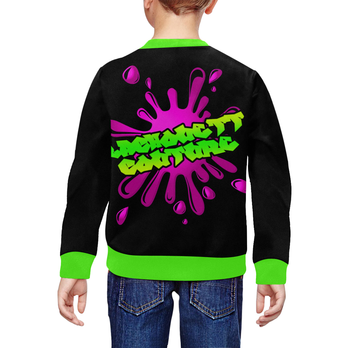 SPLASH OUT BLACC All Over Print Crewneck Sweatshirt for Kids (Model H29)