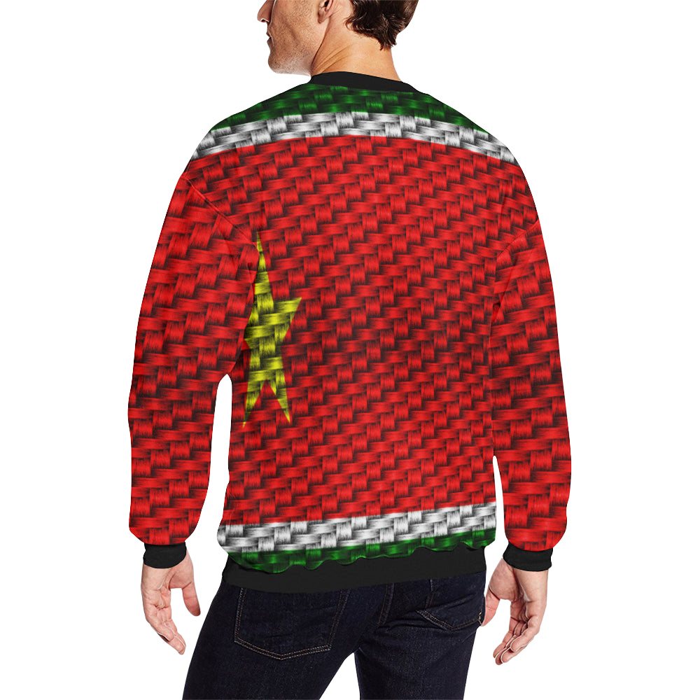 GWADA FLAG Men's Oversized Fleece Crew Sweatshirt