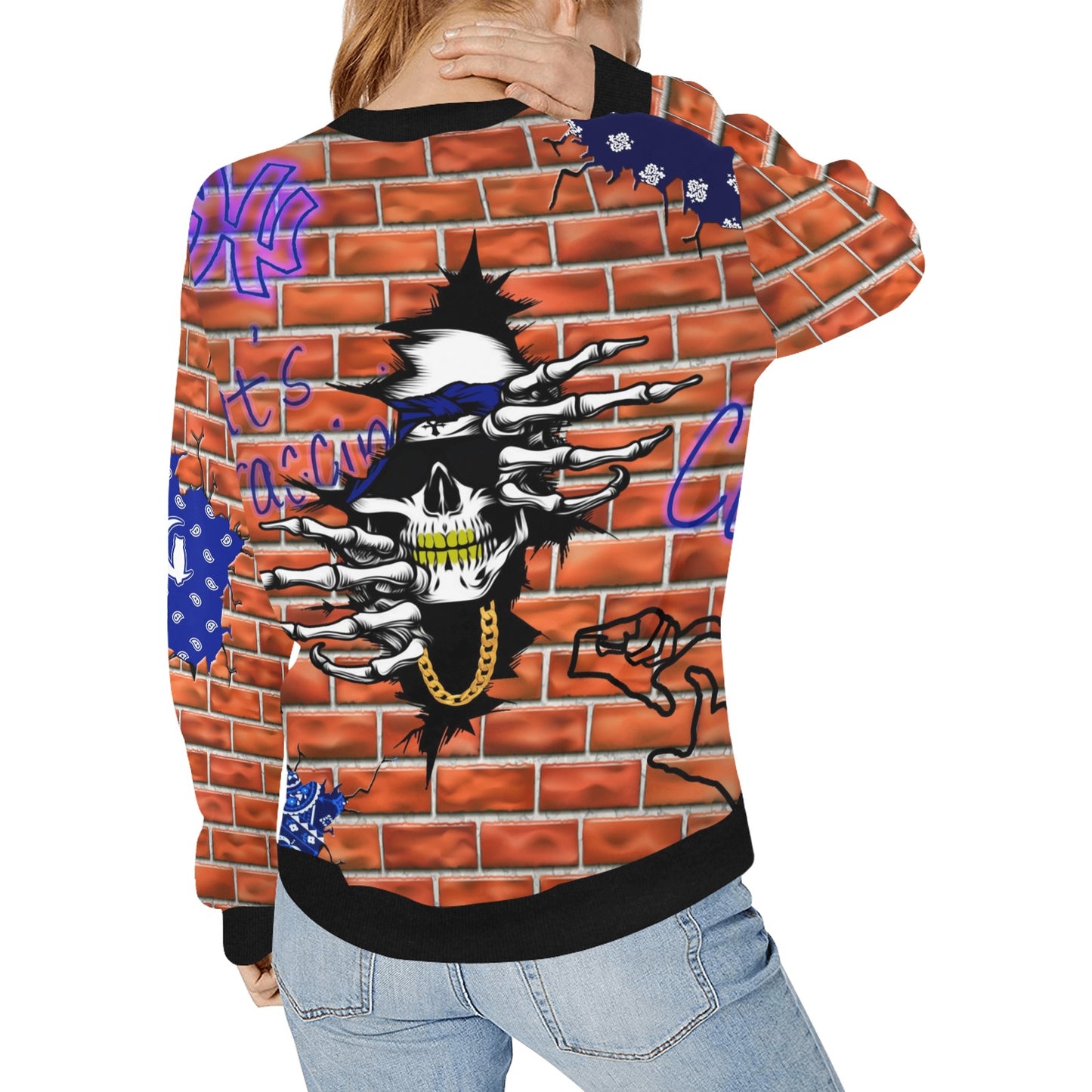 NHC Women's Rib Cuff Crew Neck Sweatshirt