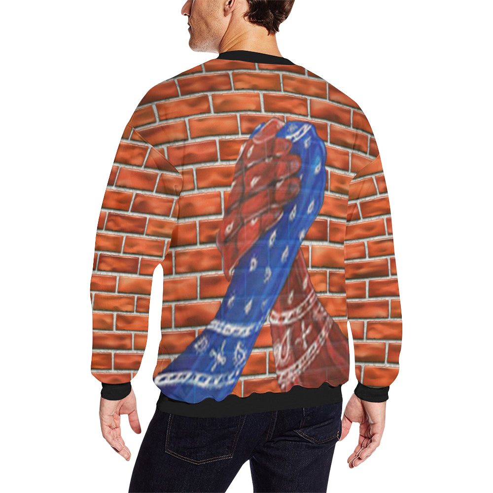 NIPS UNITED Men's Oversized Fleece Crew Sweatshirt