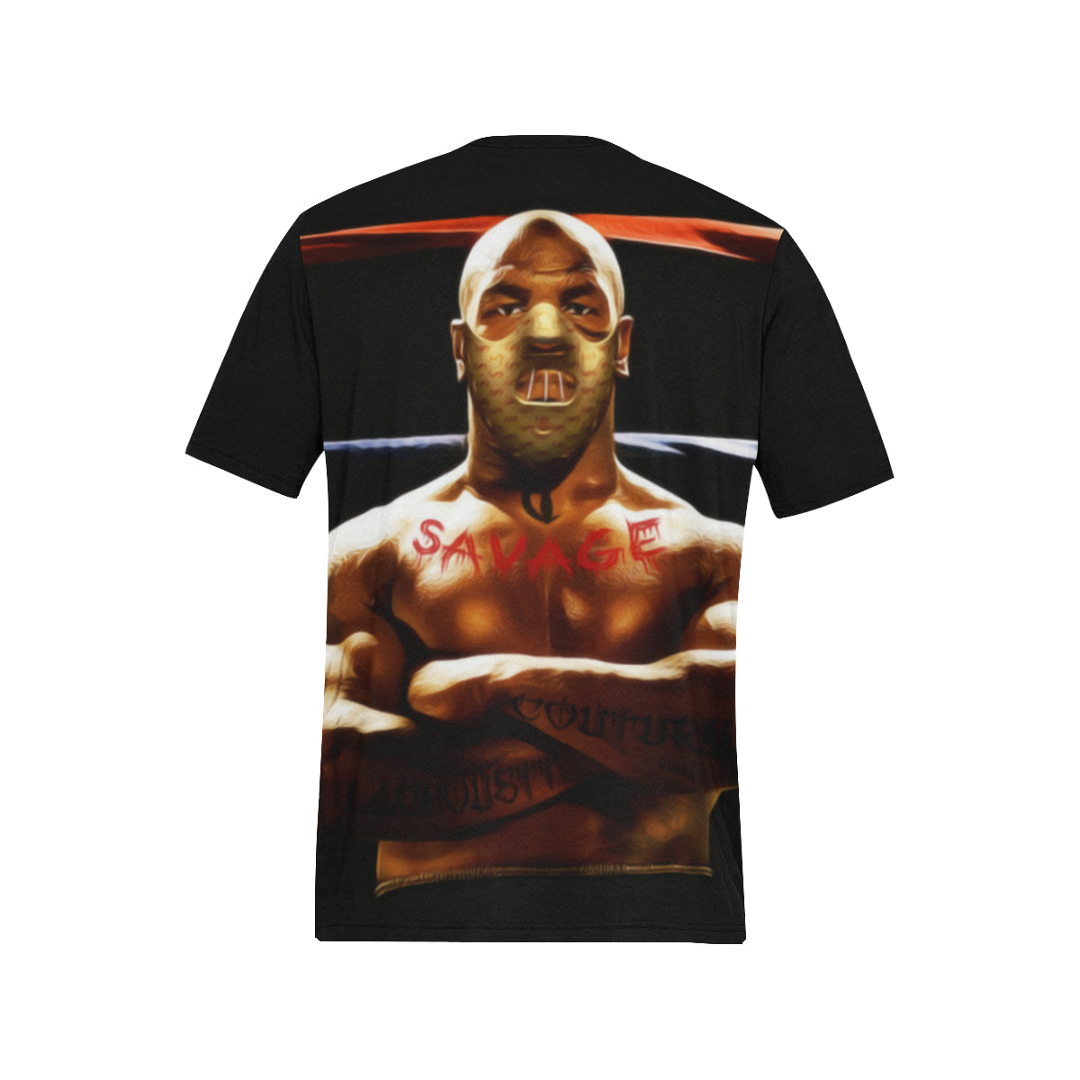 T SAVAGE Men's All Over Print T-Shirt (Solid Color Neck) (Model T63)