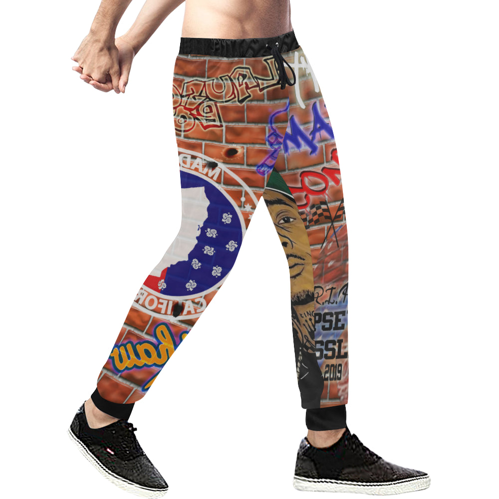 NIPSEY MARATHON CONTINUE Men's All Over Print Sweatpants (Model L11)