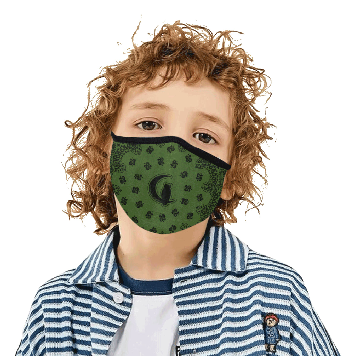BANDANA KAKI Mouth Mask in One Piece (2 Filters Included)