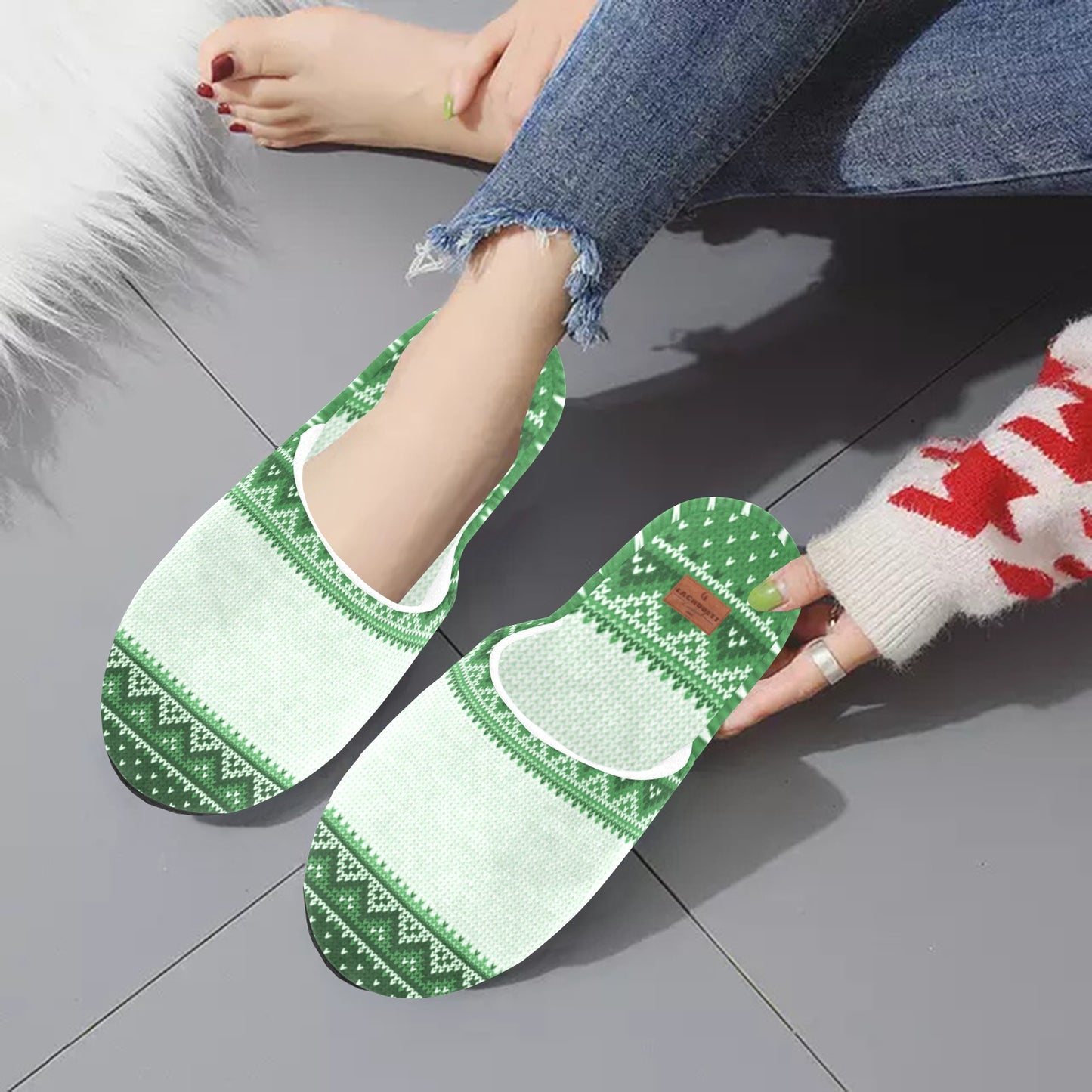LCC KNITTED Women's Cotton Slippers