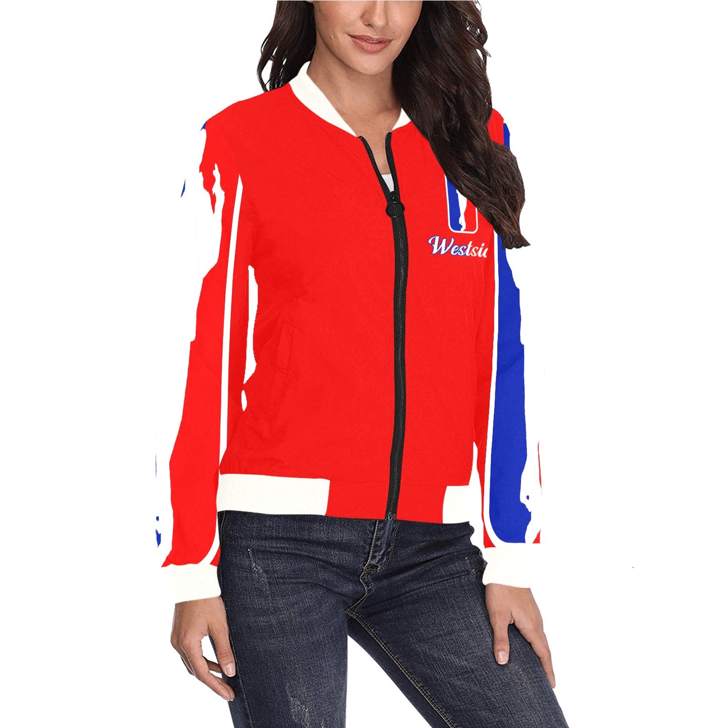 WESTSIDE All Over Print Bomber Jacket for Women