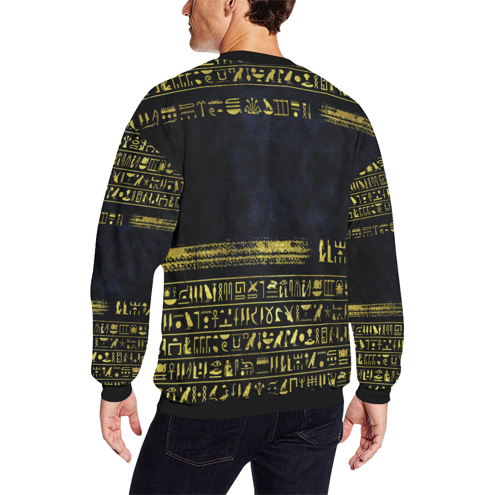 HIEROGLYPH DELUXE Men's Oversized Fleece Crew Sweatshirt