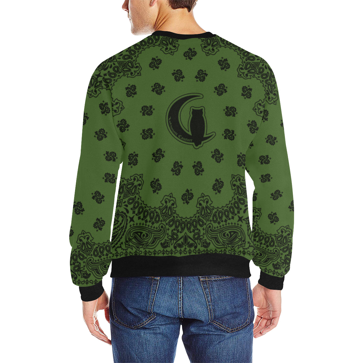 BANDANA KAKI Men's Rib Cuff Crew Neck Sweatshirt