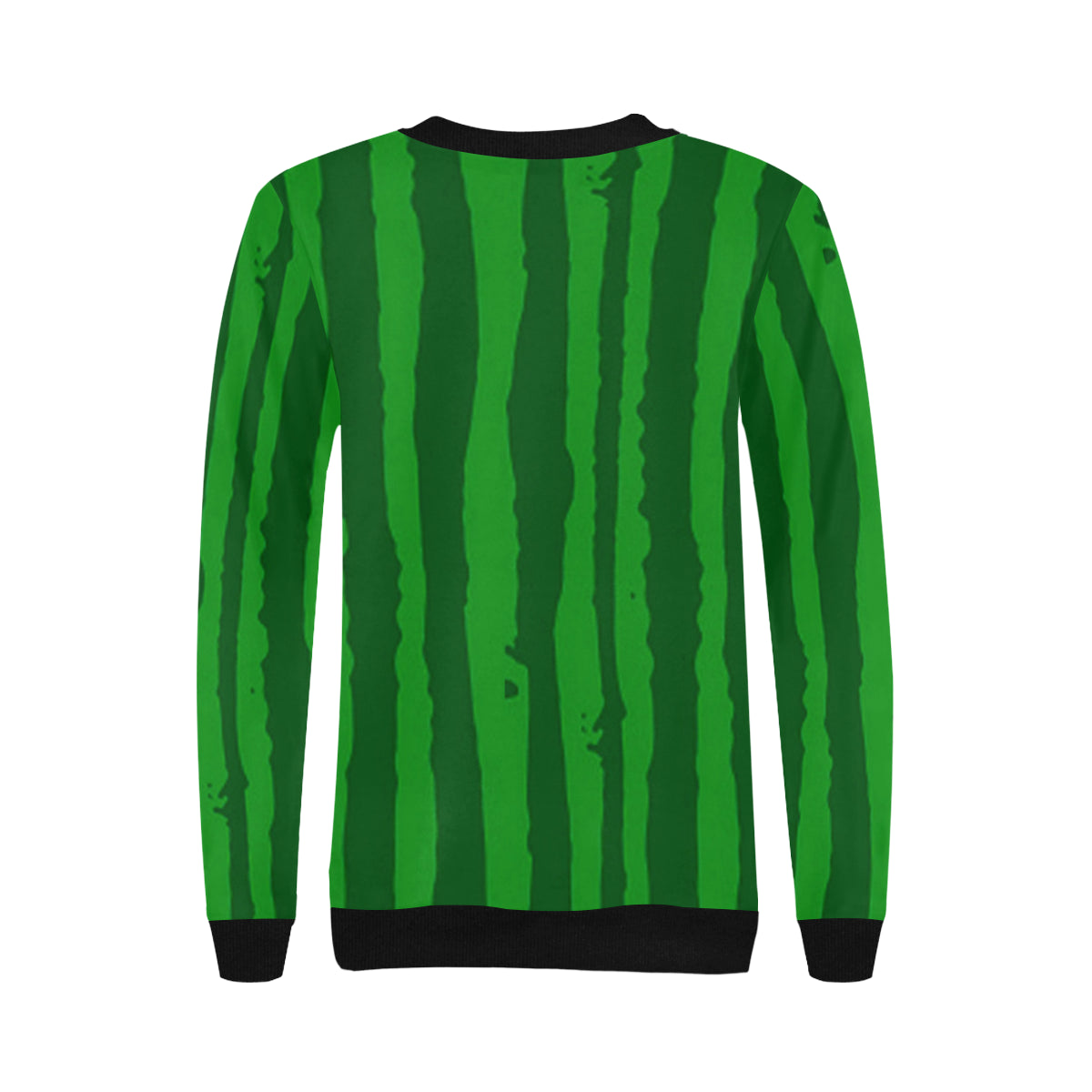 watermelon Women's Rib Cuff Crew Neck Sweatshirt
