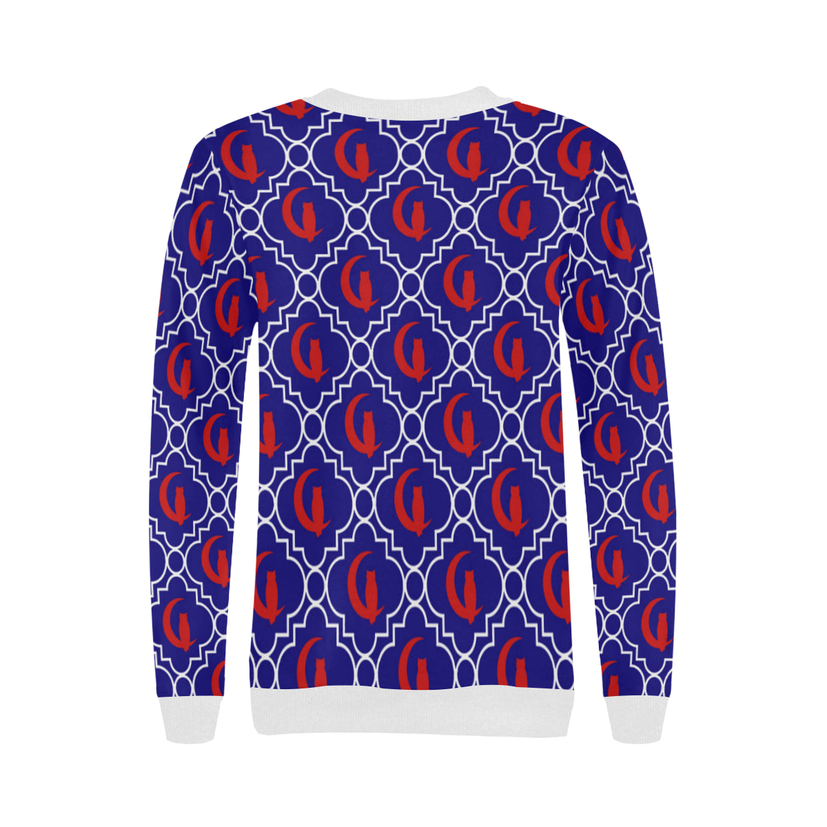 ELEGANCE BLR Women's Rib Cuff Crew Neck Sweatshirt (Model H34)