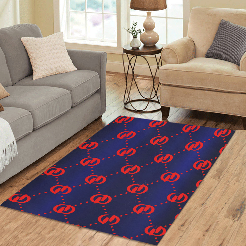 GOODY RED BLUE Area Rug 5'3''x4'