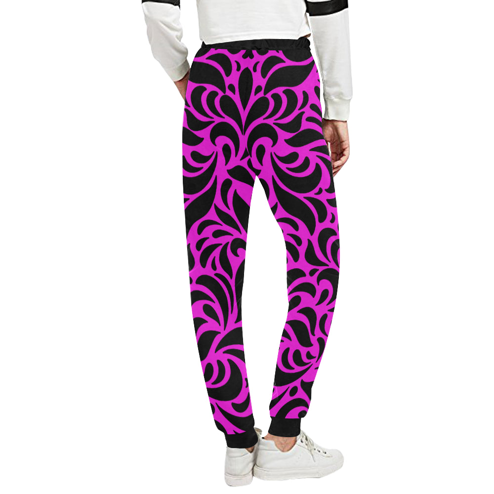 GORGIOUS LEAF PINKISH Women's All Over Print Sweatpants (Model L11)