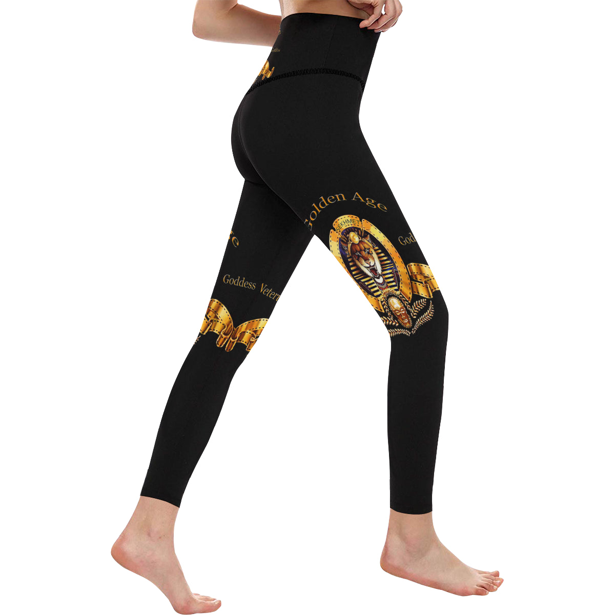 SEKHMET GODDESS BLCC All Over Print High-Waisted Leggings (Model L36)