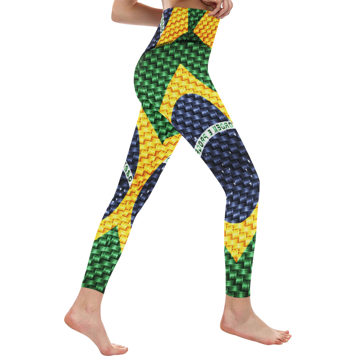 BRASIL FLAG High-Waisted Leggings