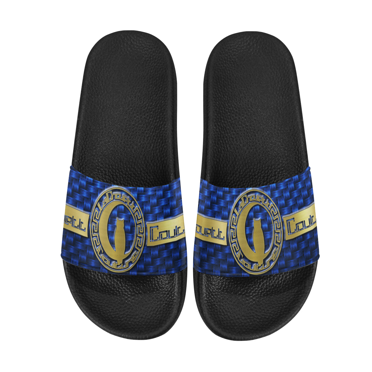 DELUXE BLUE BELT Men's Slide Sandals (Model 057)