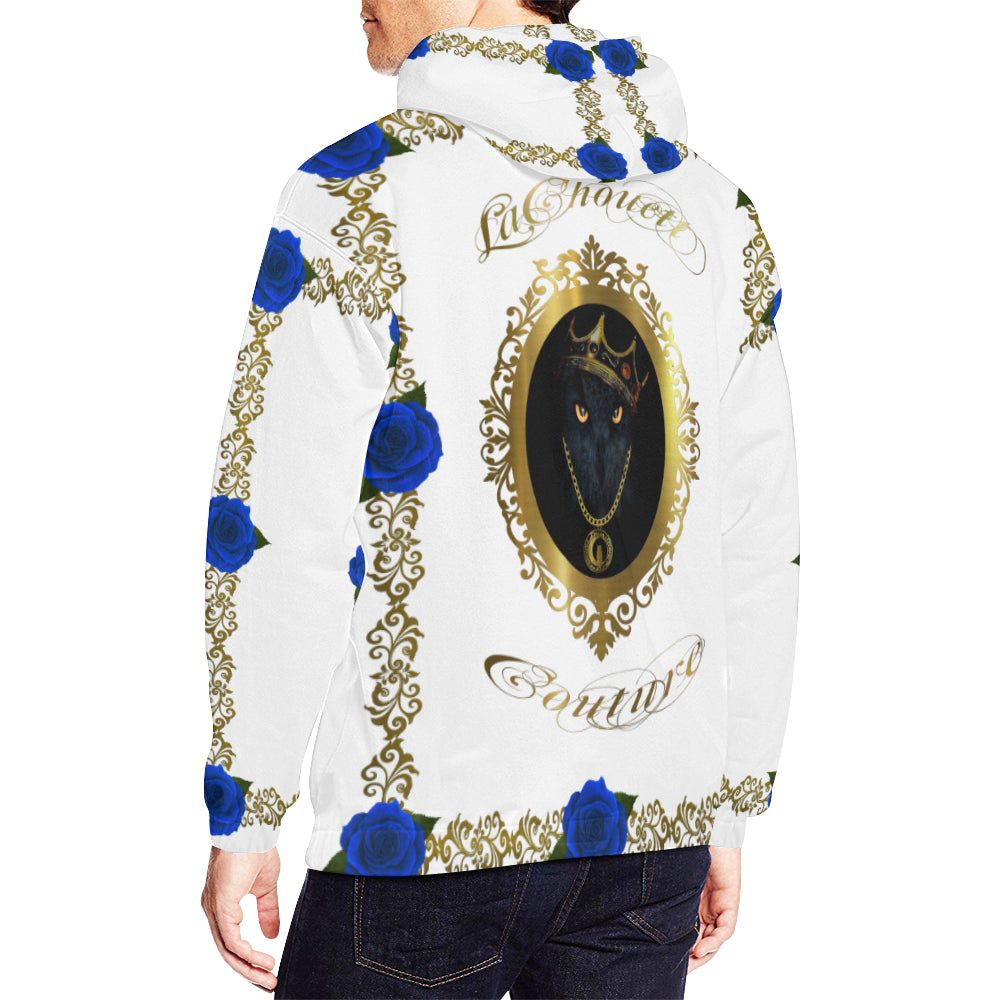 BLUE ROSES OWLS All Over Print Hoodie for Men