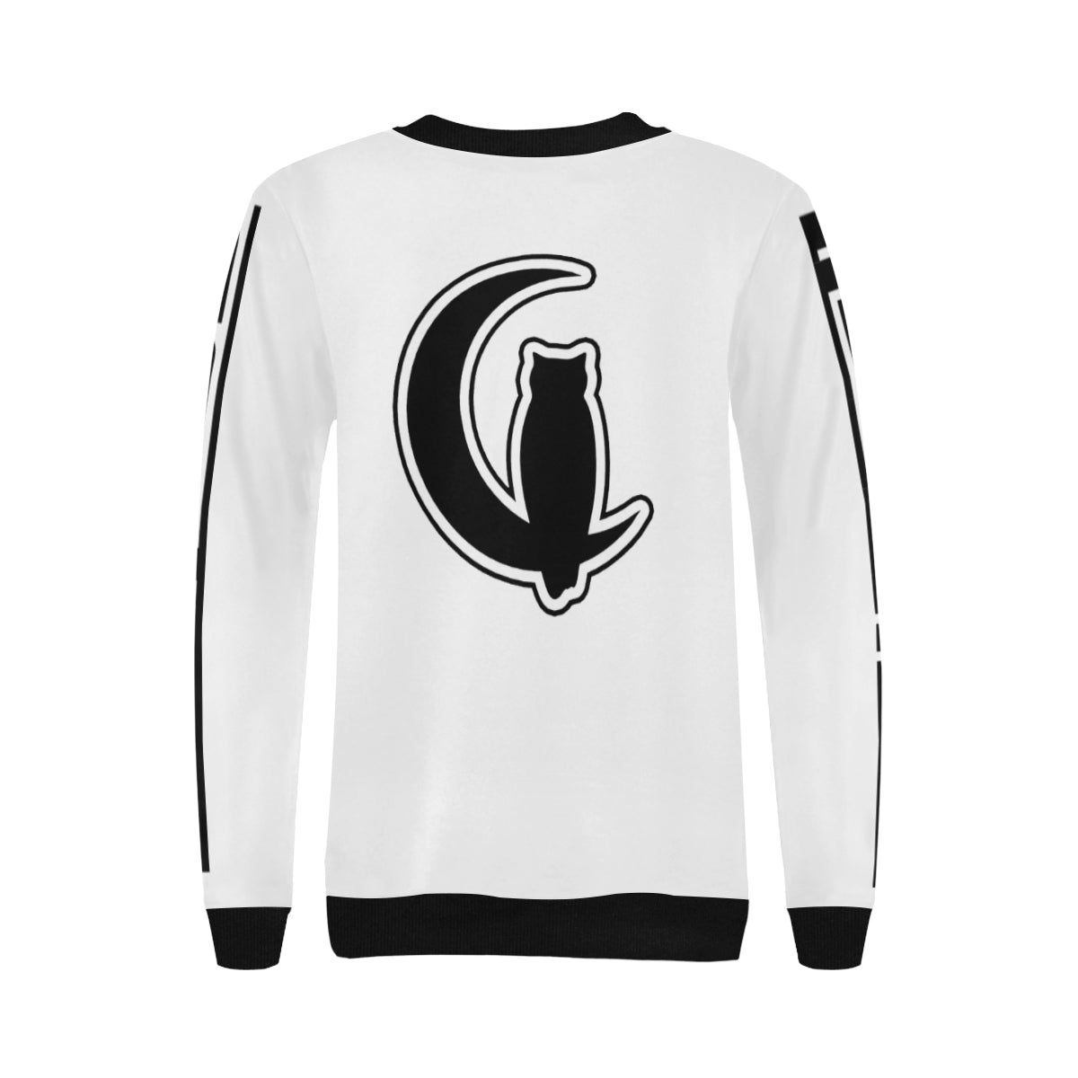 LCC BLACC BORDER Women's Rib Cuff Crew Neck Sweatshirt (Model H34)