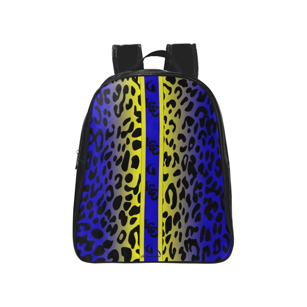 JAGUAR SKIN BLUE School Backpack (Model 1601)(Medium)