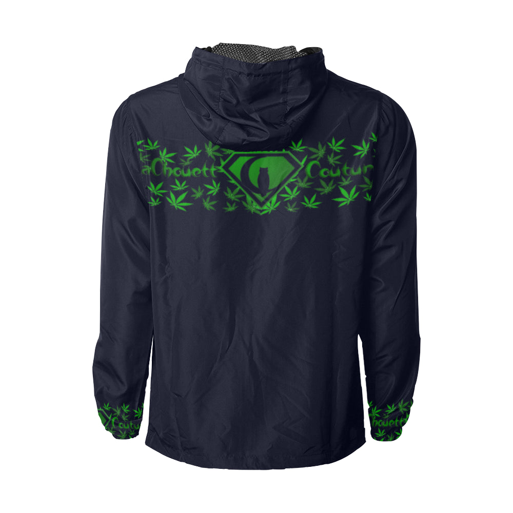 SUPER LCC NAVY WEED Unisex All Over Print Windbreaker