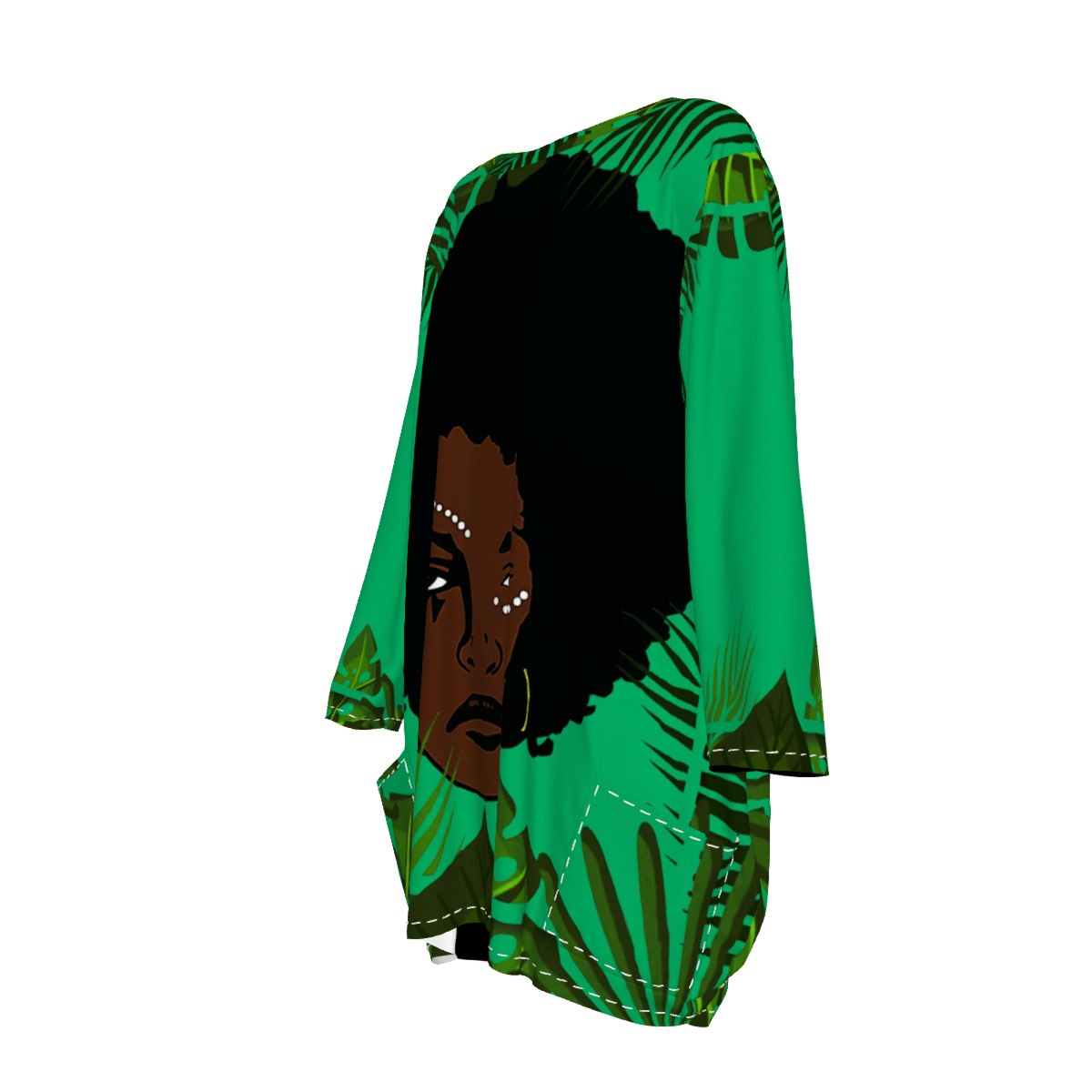 TROPICAL KWEEN FOREST Women's Loose Crew Neck shirt
