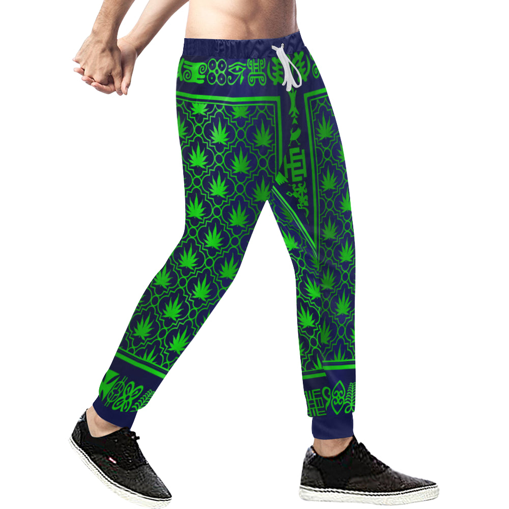 ADRINKRA GOLD GREEN LEAF Men's Sweatpants