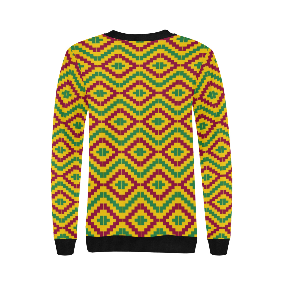 FRACTAL KMT Women's Rib Cuff Crew Neck Sweatshirt (Model H34)
