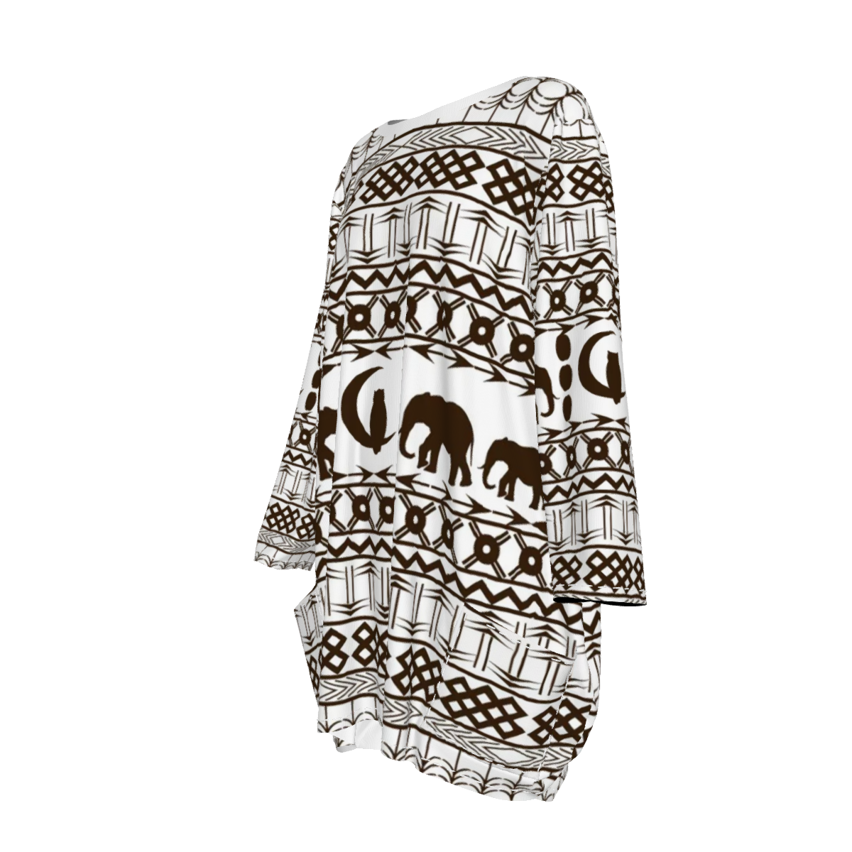 ELEPHANT ORNEMENT Women's Loose Crew Neck shirt