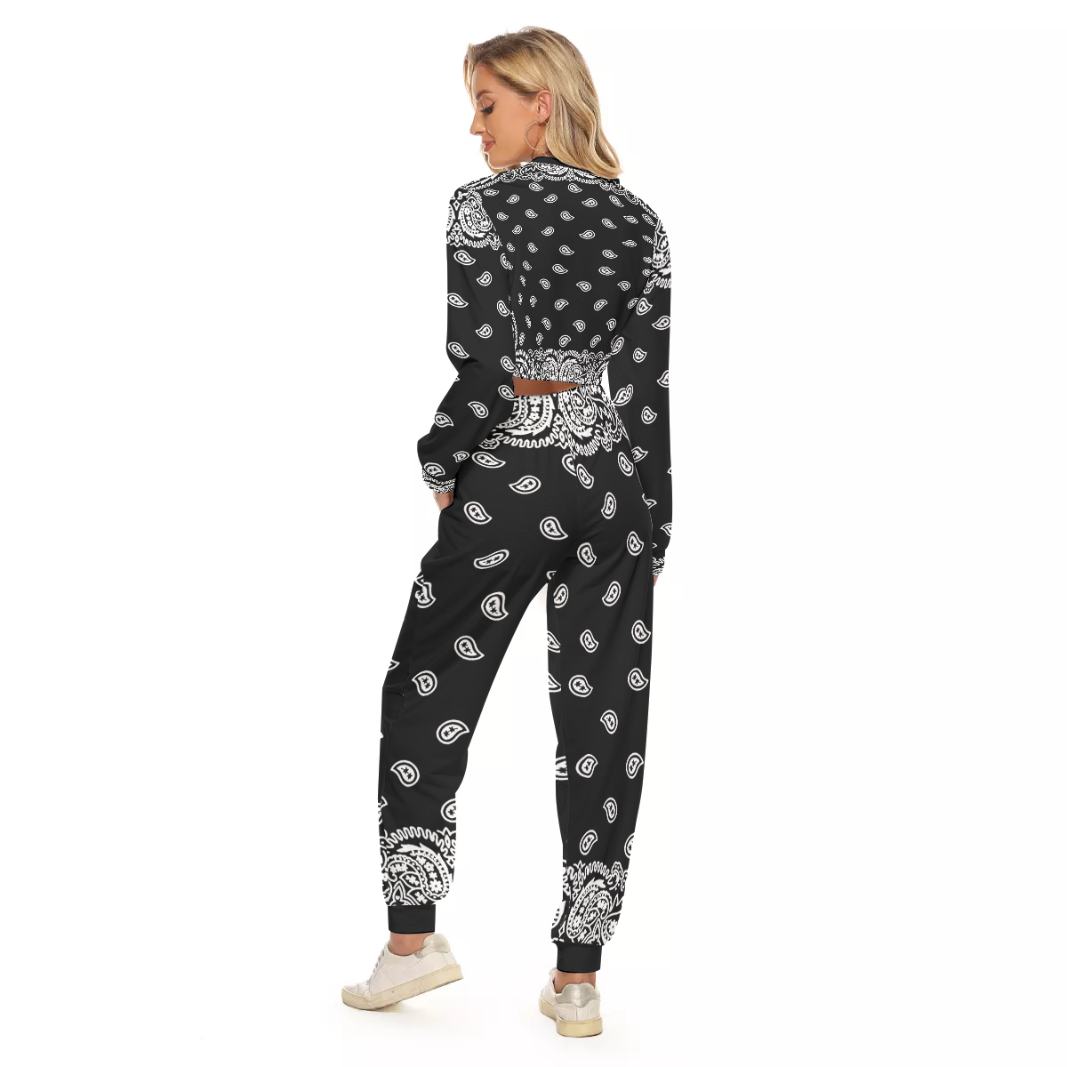 BANDANA FULLY BLC Women's Crop Sweatshirt Suit