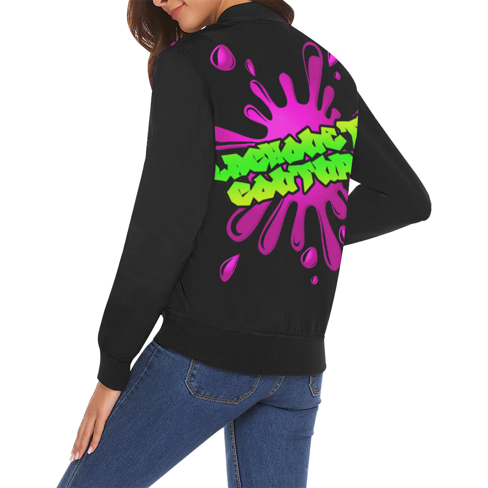SPLASH OUT BLC All Over Print Bomber Jacket for Women (Model H19)