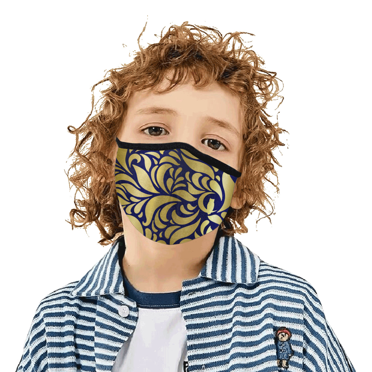 GORGIOUS BLUE LEAF Mouth Mask in One Piece (2 Filters Included)