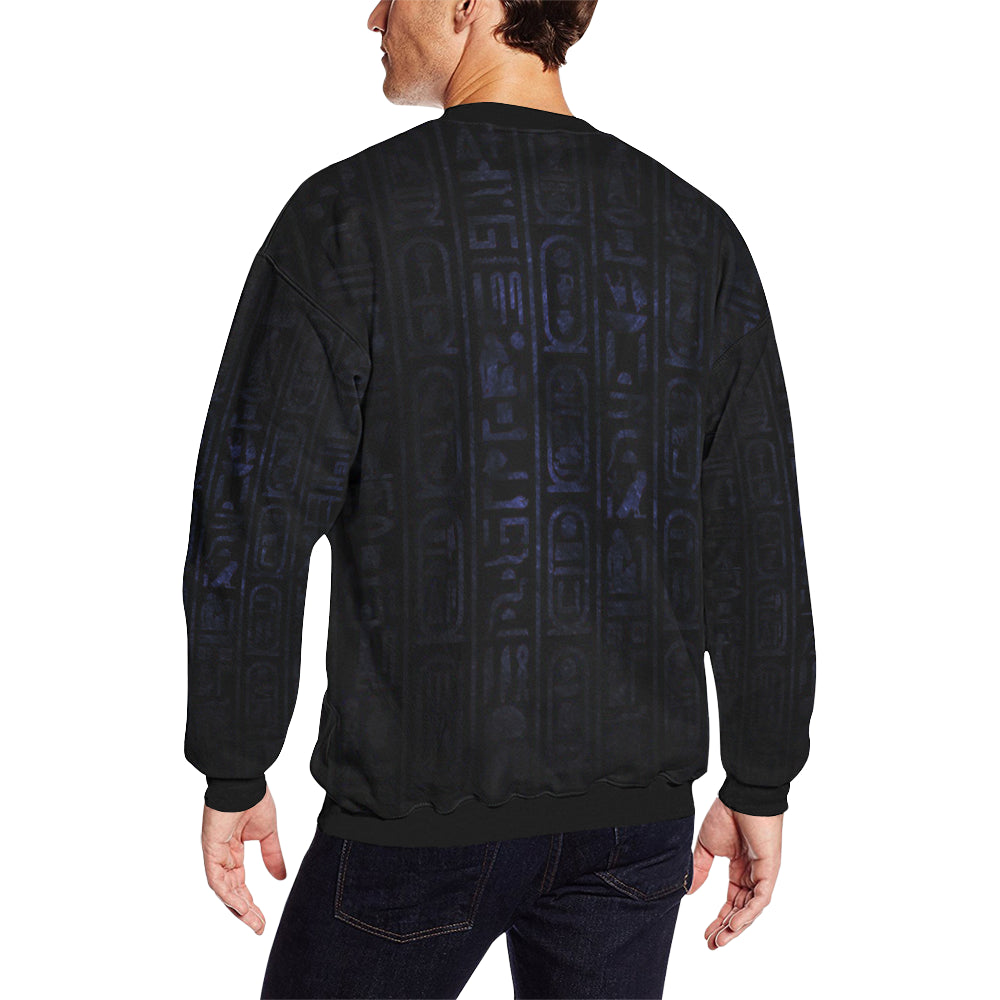 HERU THE FALCON Men's Oversized Fleece Crew Sweatshirt