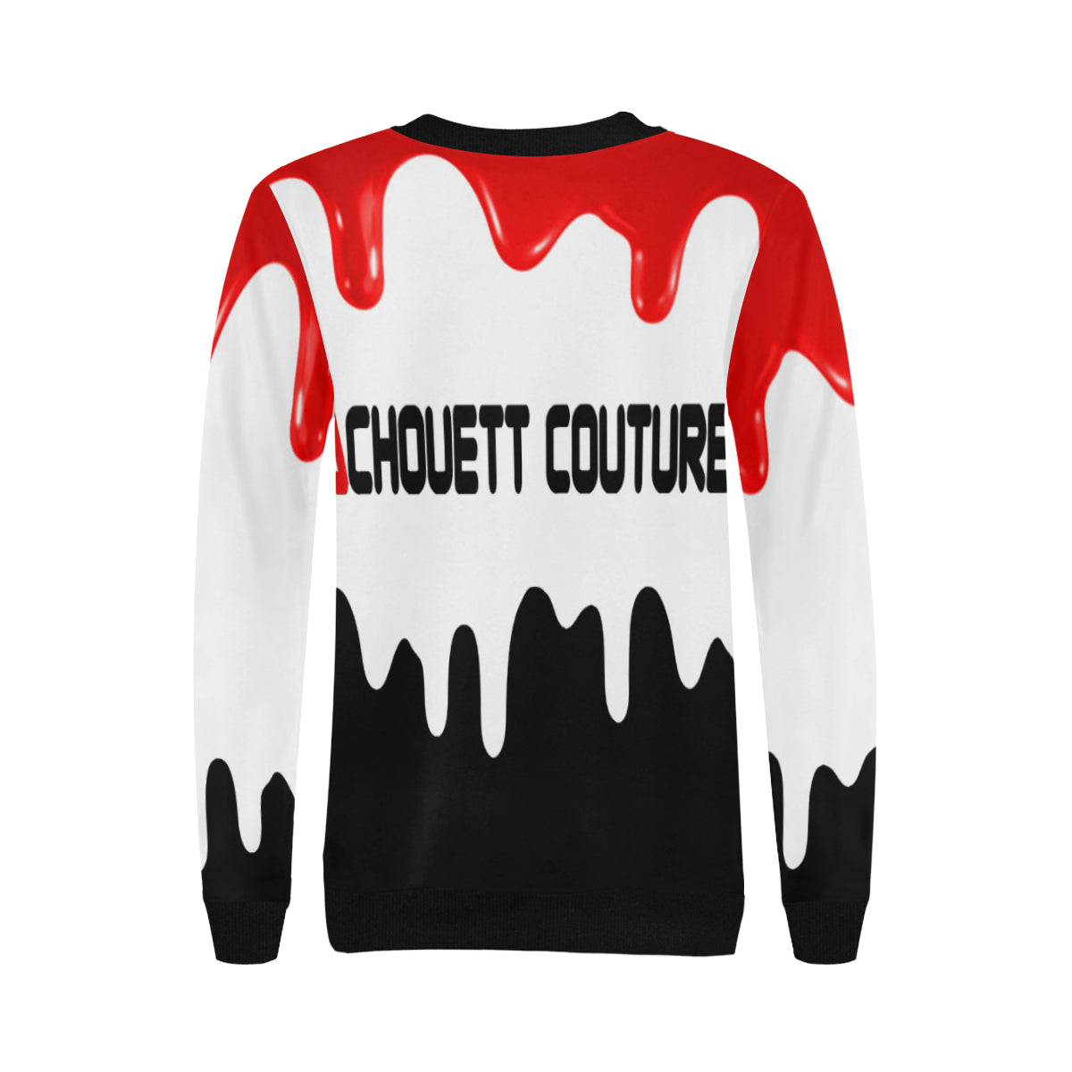 DRIPPIN SAUCE Women's Rib Cuff Crew Neck Sweatshirt (Model H34)