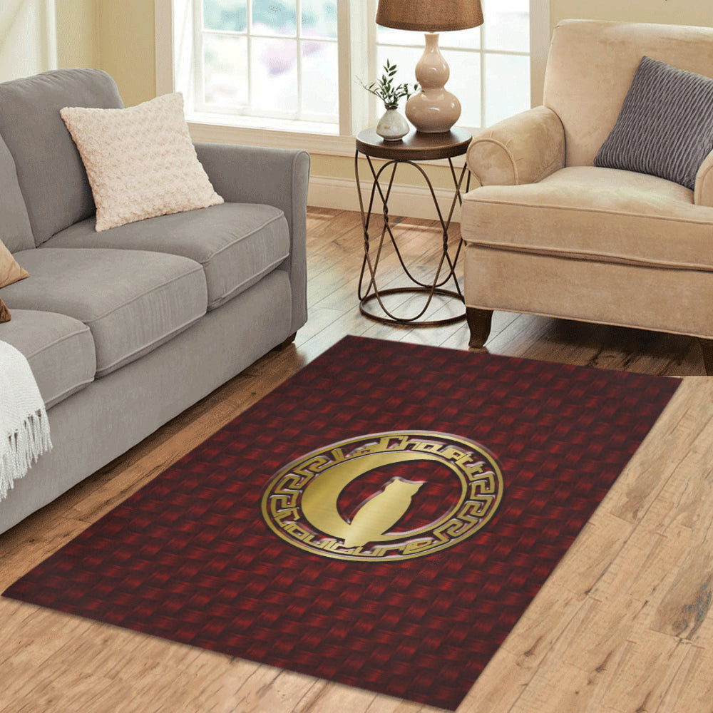 DELUXE BORDEAUX Area Rug 5'3''x4'