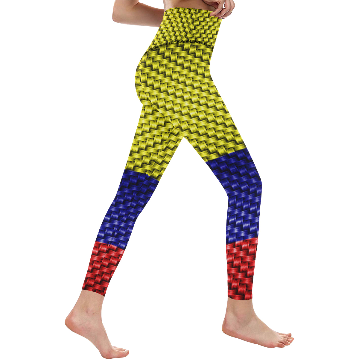 COLOMBIA FLAG High-Waisted Leggings
