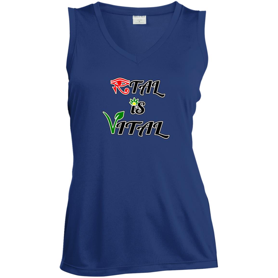 Ital Is Vital Ladies' Sleeveless Moisture Absorbing V-Neck